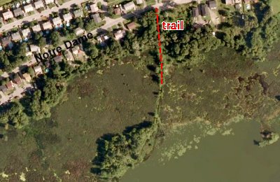 Virtual Earth Satellite View of Baie McLaurin Trail