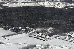 Letrim Wetlands from the Air - Note the Encroachment of 'Development' at the Top