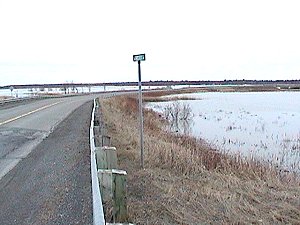 Russell Road Crossing the Floodplain Area East of Bourget