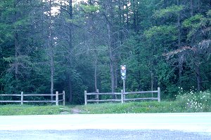 Trailhead for Trail 27 across West Hunt Club from P11