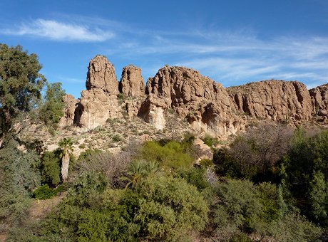 Cliffs over Riverbed - December 26, 2010