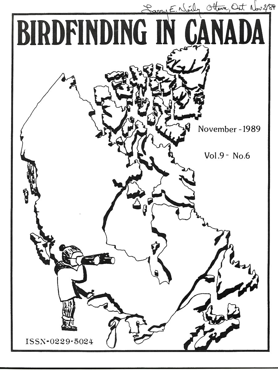 Birdfinding in Canada Nov. 1989 Cover