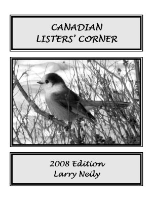 Canadian Listers' Corner 2008 Cover