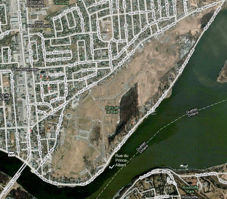 Google Satellite Map of Parc de la Baie area