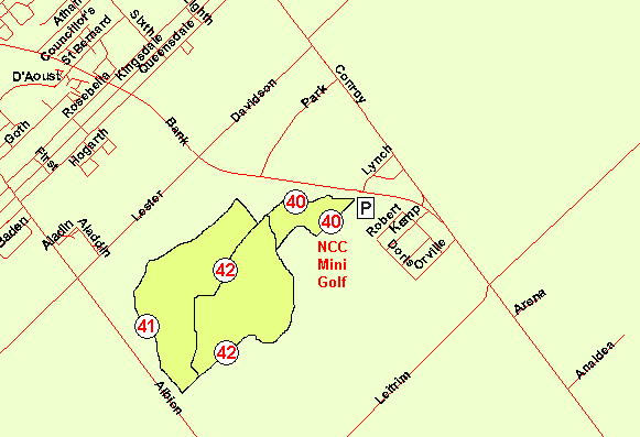 Map of NCC Golf Course Trails