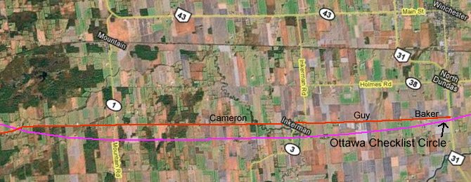 Map of the Guy-Cameron Roads area