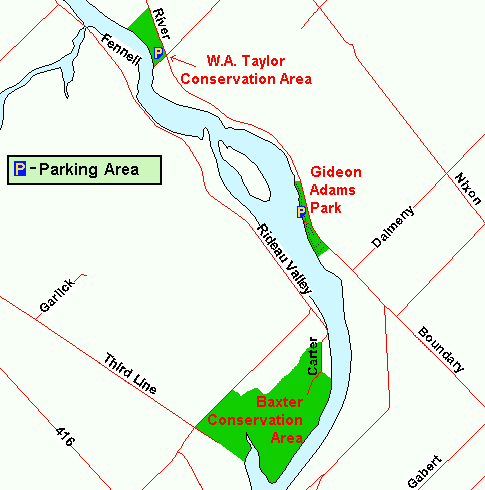 Map of Gideon Adams Park and area