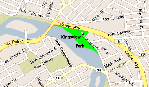 Map of the Kingsview Park area