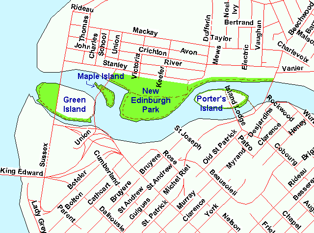 Map of Maple Island area