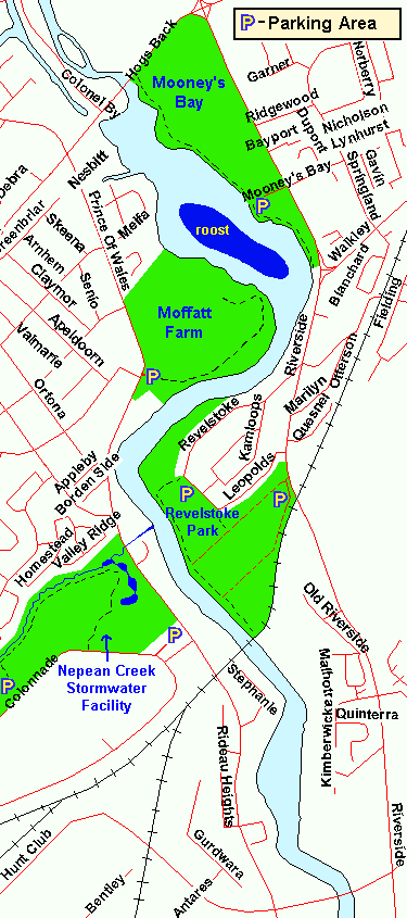 Map of Mooney's Bay