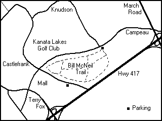 Map of Bill McNeil Trail area