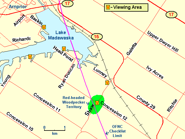 Map of the Lake Madawaska area