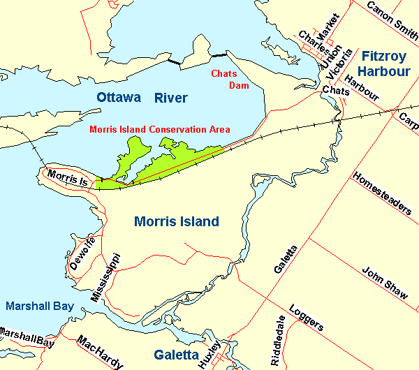 Map of Morris Island area