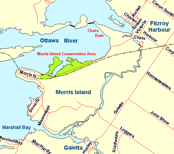 Map of Chats Dam area