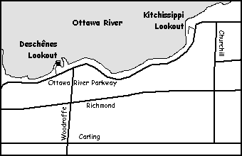 Map of Deschênes Rapids Lookout