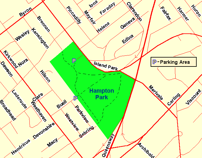 Map of Hampton Park Area