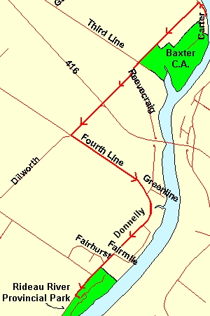 Map of Rideau River Provincial Park