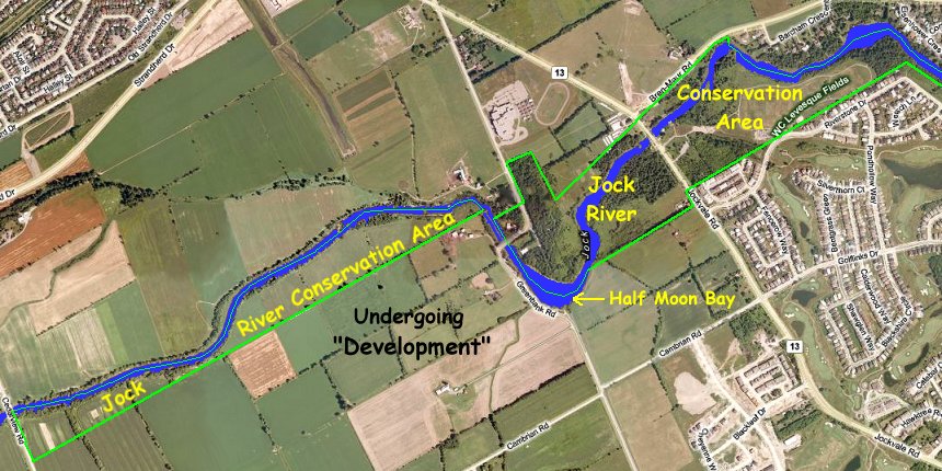 MS Virtual Earth Satellite Map of the Jock River Conservation Area