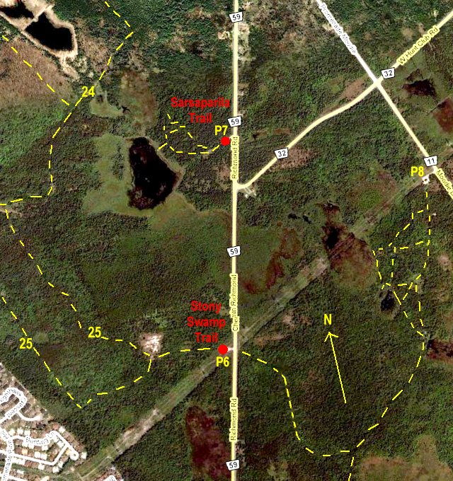 Google Satellite Map of Richmond Road Trails Area