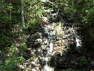 Creek Coming Down the Escarpment along Chemin de la Montagnes (Mountain Road)