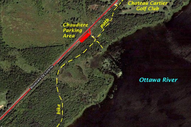 Google Satellite Map of Chaudière Area