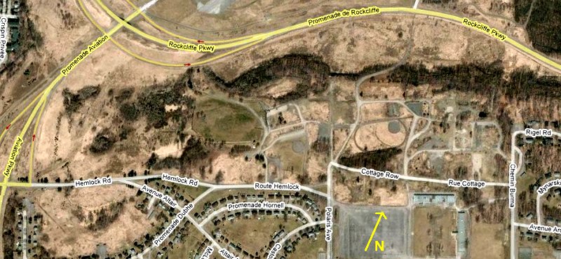 Google Satellite View of Former CFB Rockcliffe Area