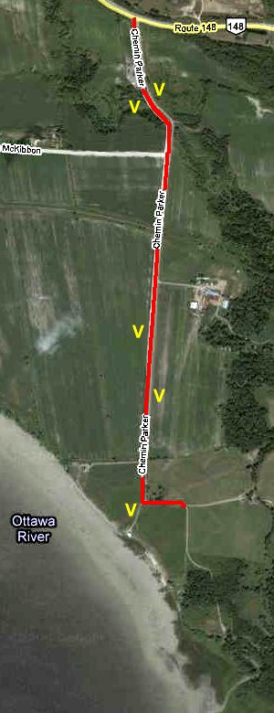 Google Satellite Map of Chemin Parker Area
